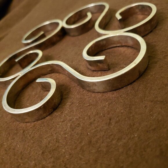 Vtg‎ Arabesque S pattern Silver Plate Trivet Fisher K4 Hallmark - Picture 7 of 7